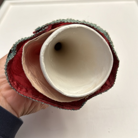 Vintage 9.5” Handmade Porcelain“CONE DOLL” Russian Fur Accents - Picture 11 of 16